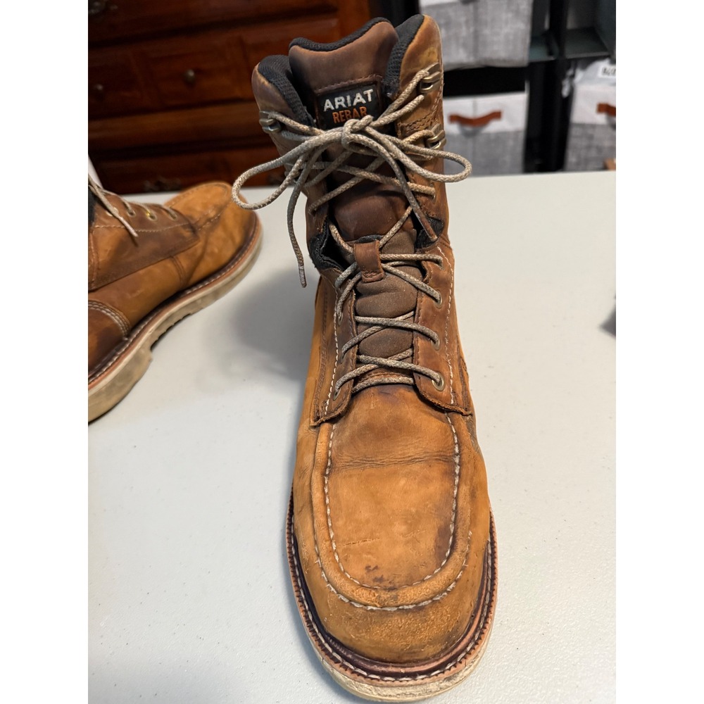 Ariat Rebar Wedge Mens Composite Toe Waterproof Work Boots Brown 10025000